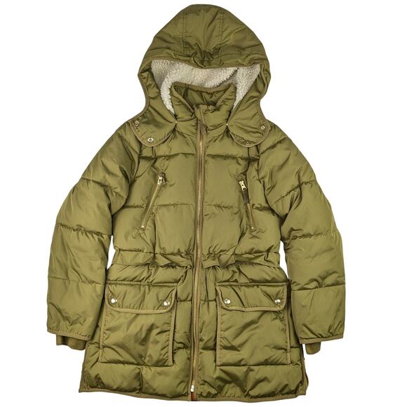 J.Crew Women's Chateau Signature Puffer Jacket - Olive/Gold - Small - Picture 1 of 11